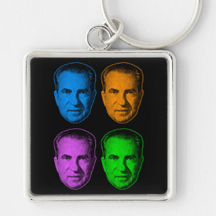 Porte-clés Richard Nixon en couleur vive