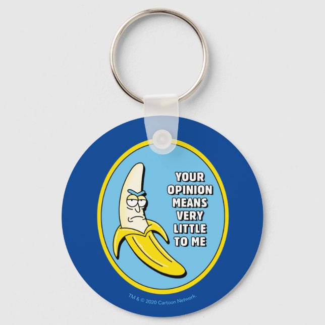 Porte-clés RICK ET MORTY™ | Badge en brique banane (Recto)