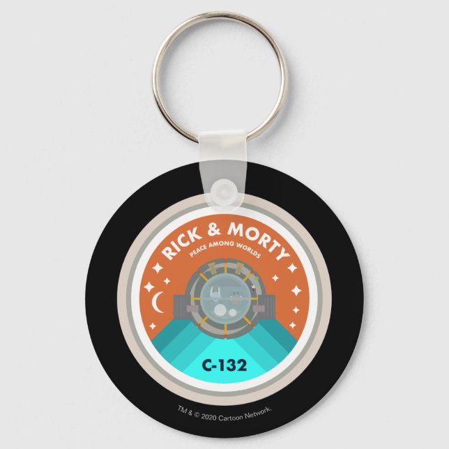 Porte-clés RICK ET MORTY™ | Motif des patchs d'espace externe (Recto)