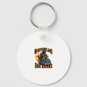 Porte-clés Rider de chiens de Terre-Neuve