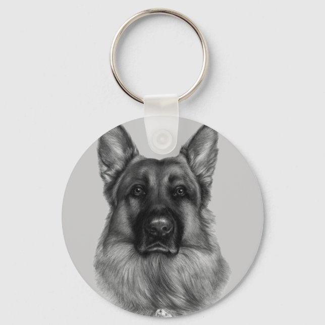 Porte-clés Rikko, berger allemand (Recto)