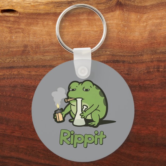 Porte-clés Rippit Funny Frog Stoner Gift, Stoner Girls Frog  (Recto)
