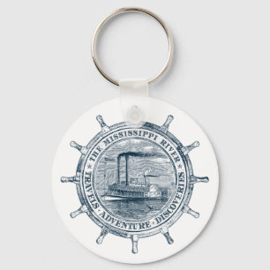 Porte-clés Rivière Mississippi. Voyages. Aventure. Découverte