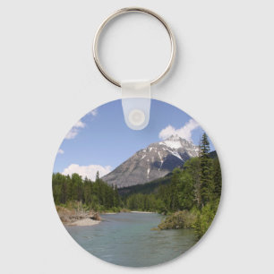 Porte-clés Rivières et crêtes de parc de glacier