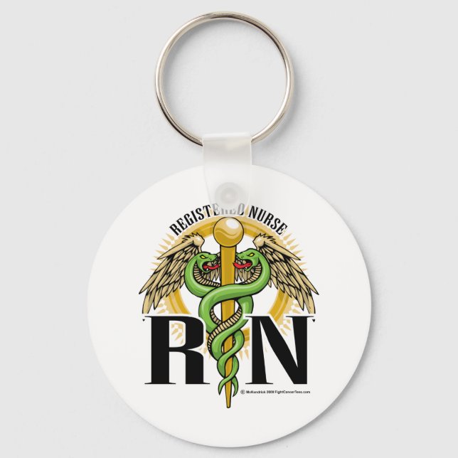 Porte-clés RN Caduceus Green (Recto)