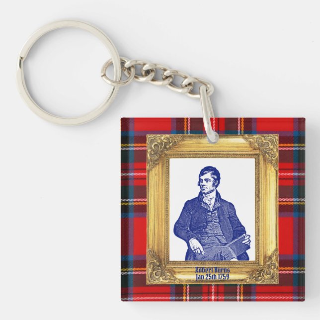 Porte-clés Robert Burns Royal Stewart Plaid 25 janvier (Devant)