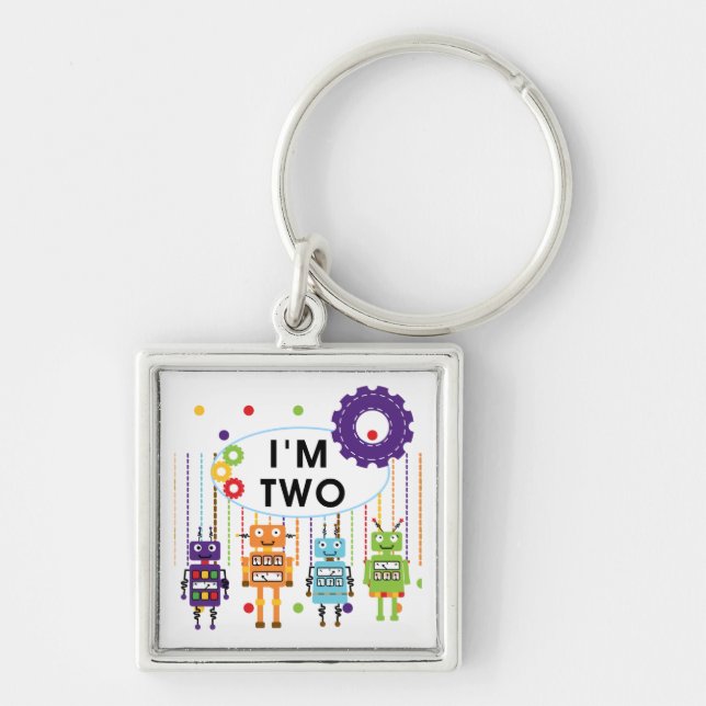 Porte-clés Robot 2e chemises et cadeaux d'anniversaire (Devant)