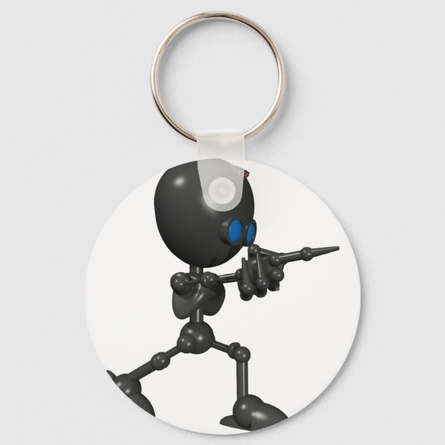 Porte-clés Robot 3D Bionic Boy - Finger Guns - Original (Recto)