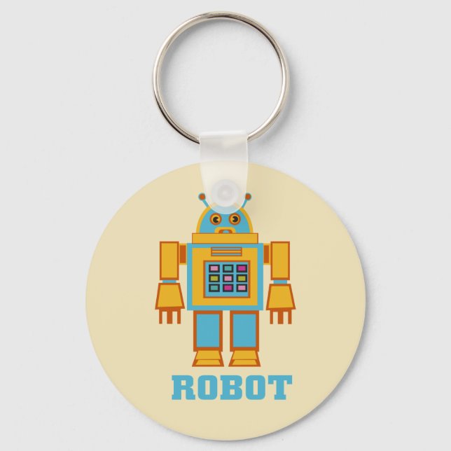 Porte-clés Robot rétro - Porte - clé pour enfants mignon (Recto)