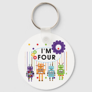 Porte-clés Robot T-shirts et cadeaux d'anniversaire 4e