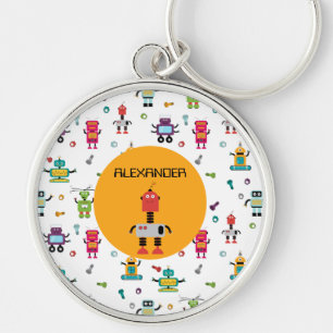 Porte-clés Robots multicolores mignon Robot pour enfants Nom 
