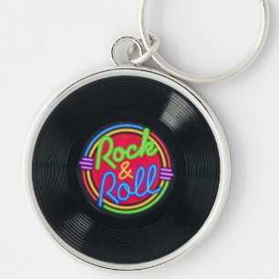 Porte-clés Rock and Roll Vinyl Record Key Chain