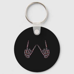 Porte-clés Rock On Rock Et Roll Skeleton Mains - Pour Concert