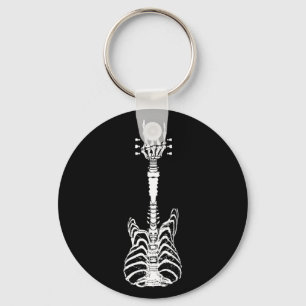 Porte-clés Rock & Roll Skeleton Guitar Music Lover Gift