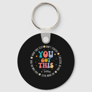 Porte-clés Rock The Test Teacher Test Day Tests Motivationnel