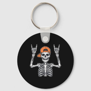 Porte-clés Rocker Skeleton Casquette Halloween Rock Hommes ga