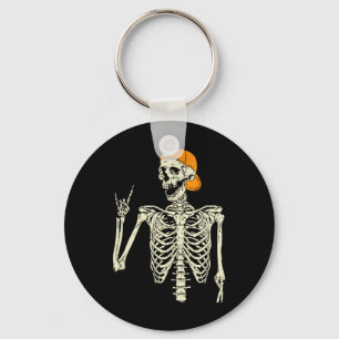 Porte-clés Rocker Skeleton Casquette Skin Cool Halloween Punk