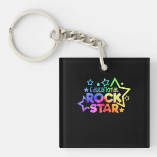 Porte-clés ROCKSTAR ÉDUCATIF Drôle enseignant retour à l'écol
