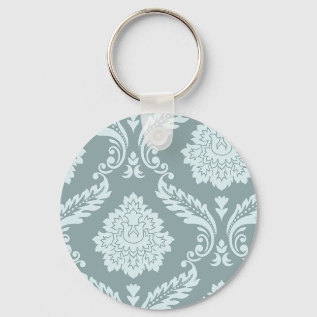 Porte-clés Rococo Damask Art I Duck Egg Blue+Teal (Recto)