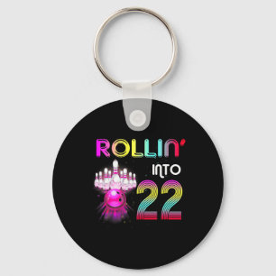 Porte-clés Rollin Into 22 Bowling Anniversaire fête 22e anniv
