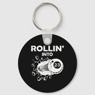 Porte-clés Rollin Into 23 Billiards 23e Anniversaire Flaming