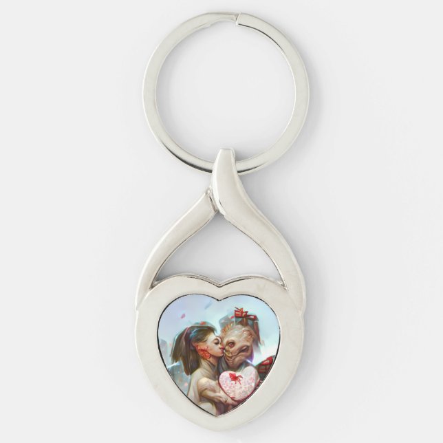 Porte-clés Romance Alien lunatique (Devant)
