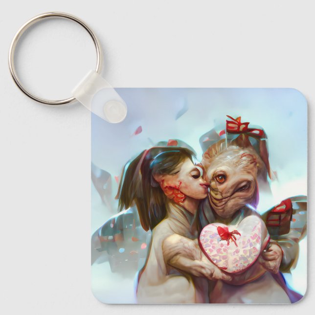 Porte-clés Romance Alien lunatique (Recto)