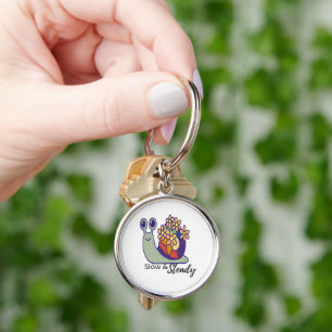 Porte-clés rond avec escargot-cadeau pour conducte