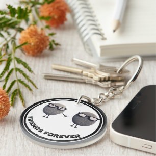 Porte-clés rond Cute Friends Forever