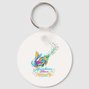 Porte-clés rond Poisson Koi Coloré Abondance