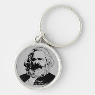 Porte-clés rond premium Karl Marx