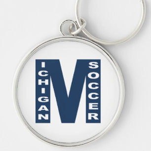 Porte clés rond Premium MICHIGAN SOCCER Schlüsselanhänger