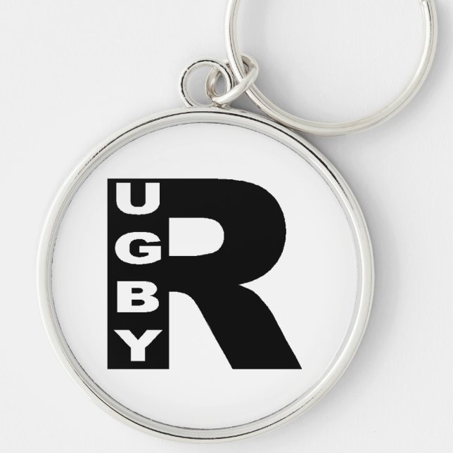 Porte-clés rond Premium  RUGBY Schlüsselanhänger (Vorne)