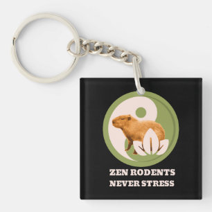 Porte-clés Rongeurs Zen N'Ont Jamais De Stress Humour Capybar