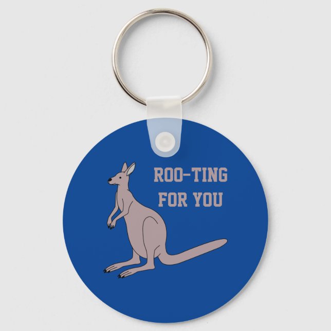 Porte-clés Roo-ting pour vous mignon Aussie Funny Kangaroo Pu (Recto)