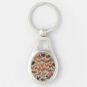 Porte-clés Rooster Poulet de la ferme Pays Animal