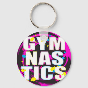Porte-clés Rose artistique de peinture de gymnastique