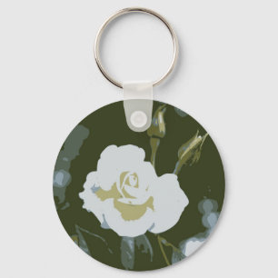 Porte-clés Rose Blanche