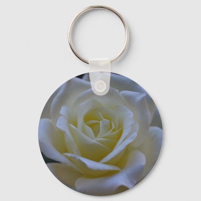 Porte-clés Rose blanche au crépuscule (Recto)
