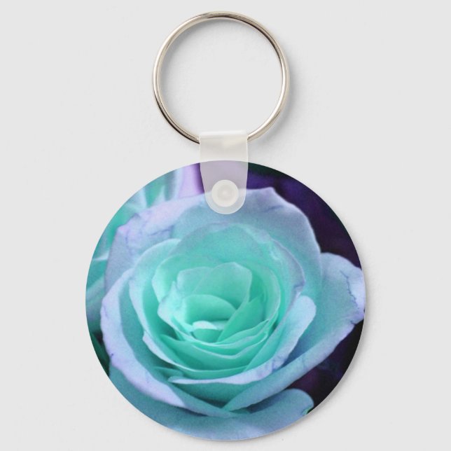 Porte-clés Rose bleu (Recto)