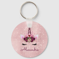 Rose Bleu - Rose Gold Princess Unicorn Monogramme