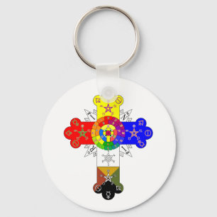 Porte-clés Rose-Croix maçonnique