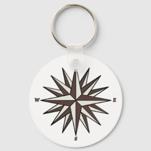 Porte-clés Rose de boussole Brown