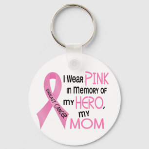 Porte-clés ROSE de cancer du sein DANS la MÉMOIRE de MA MAMA