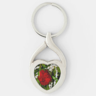 Porte-clés Rose et perles
