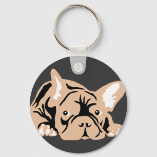 Porte-clés Rose français de Bulldog
