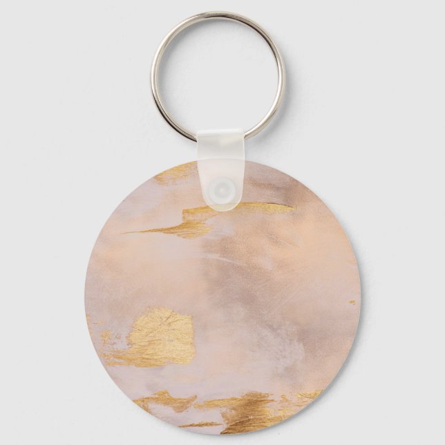 Porte-clés Rose Gold Blush and Gold Texture (Recto)