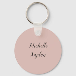 Porte-clés Rose Gold Modern Professional Nom exclusif