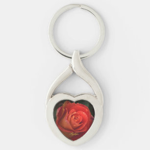 Porte-clés Rose Orange Rouge Botanique Foncé Mysti