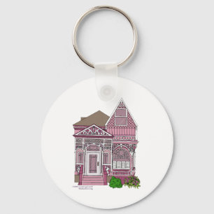 Porte-clés Rose "peint victorien de Madame" -